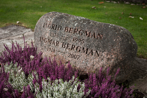 Bergmans grav på Fårö. Foto: Torbjörn Lagerwall